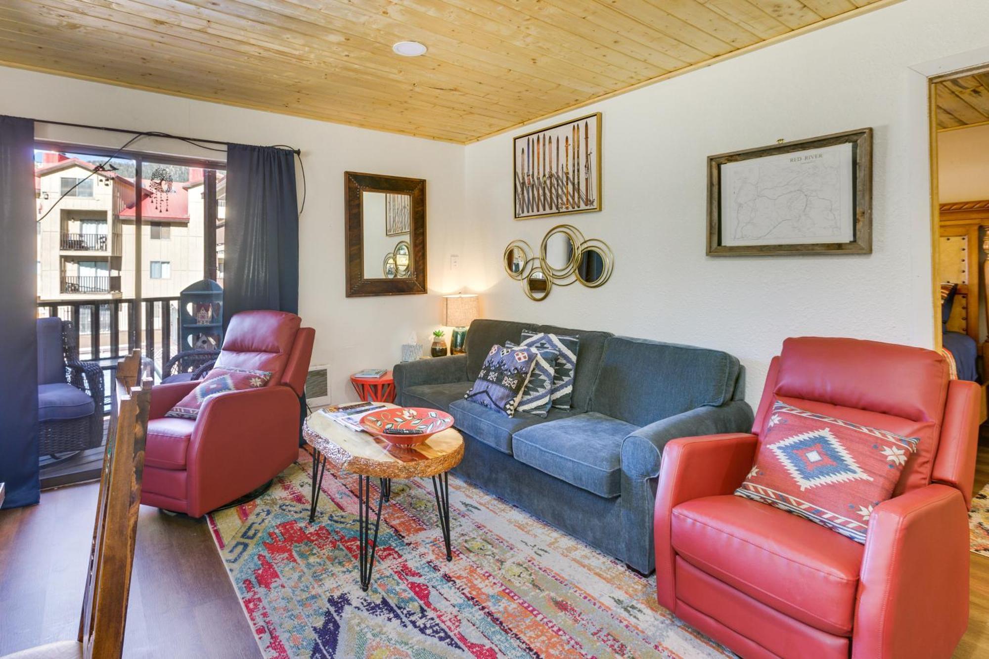 Ski-In Red River Retreat Balcony, Mountain Views! Dış mekan fotoğraf